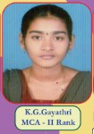 K.G.Gayathri MCA - II Rank