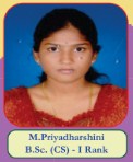 M.Priyadharshini B.Sc(CS) - I Rank