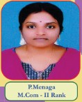 P.Menaga M.Com - II Rank