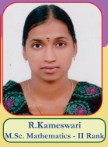 R.Kameswari M.Sc Maths - II Rank