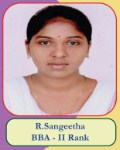 R.Sangeetha BBA - II Rank