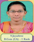 S.Jayashree B.Com(CA) - I Rank
